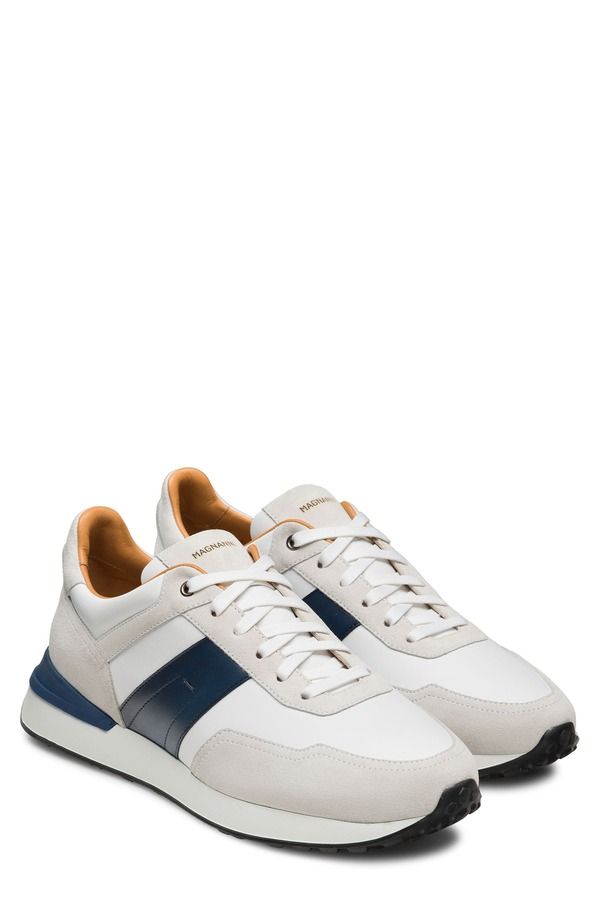 マグナーニ メンズ シューズ スニーカー Magnanni Sentro Sneaker White And Navy ホワイト