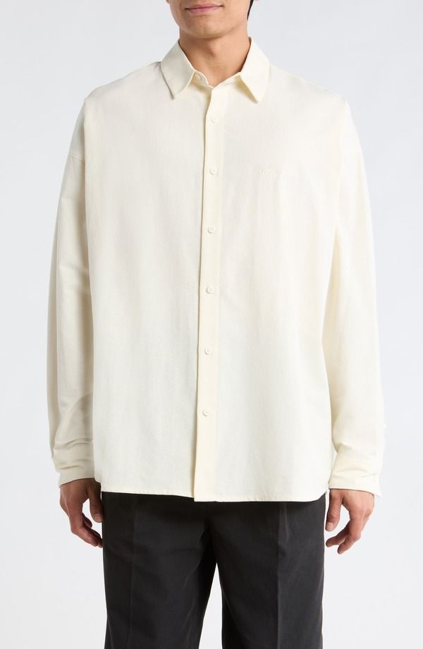 フィアオブゴッド メンズ トップス シャツ コットン Fear of God Essentialsignature Button Front Cotton Shirt Ivory アイボリー 27,936円