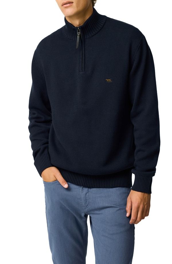 ロッドアンドグン メンズ アウター ニット・セーター ハーフジップ Rodd Gunn Merrick Bay Quarter Zip Sweater Sapphire サファイア