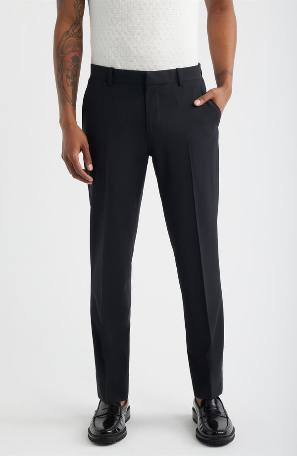 オープンエディット メンズ ボトムス カジュアルパンツ Open Edit Skinny Fit Suit Pants Black ブラック