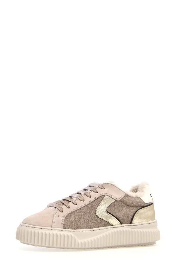 ボイルブランシェ レディース シューズ スニーカー Voile Blanche Lipari Geniune Shearling Lined Sneaker Cream Beige クリーム
