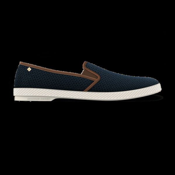リビエラ レディース シューズ スリッポン・ローファー メッシュ Rivieras Classic Mesh SlipOn Loafer Navy With Brown Trim ネイビー