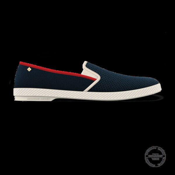 リビエラ レディース シューズ スリッポン・ローファー メッシュ Rivieras Classicanvas Mesh SlipOn Loafer Navy With Red And White Trim ホワイト