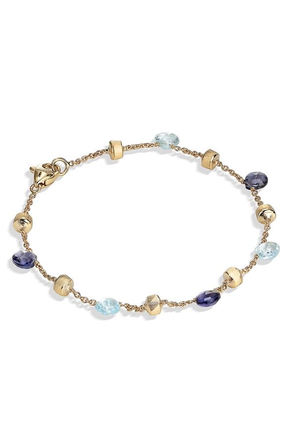 マルコ ビチェゴ レディース アクセサリー ブレスレット・バングル・アンクレット Marco Bicego Paradise 18K Yellow Gold Iolite Blue Topaz Single Strand Bracelet Gold ゴールド