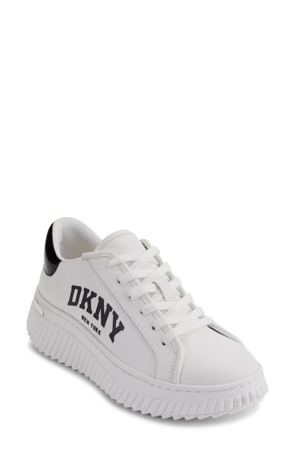 ダナ キャラン ニューヨーク レディース シューズ スニーカー ロゴ DKNY Logo Sneaker Bright White Blue ホワイト