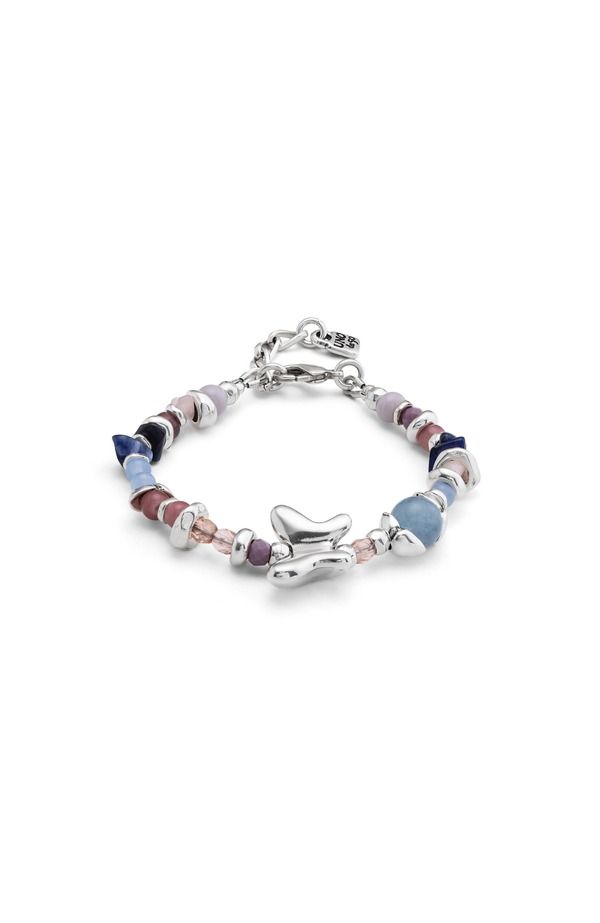 ウノデ 50 レディース アクセサリー ブレスレット・バングル・アンクレット UNODE50 Sterling silverplated beaded bracelet with multicolor handmade crystalsilver シルバー
