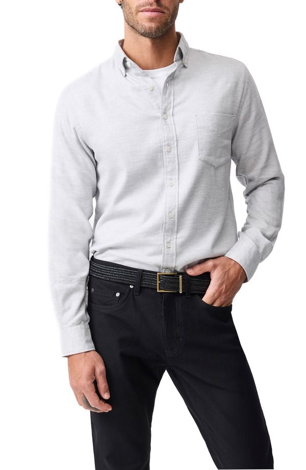 ロッドアンドグン メンズ トップス シャツ ダウン Rodd Gunn Barrhill Sports Fit ButtonDown Shirt Silver シルバー