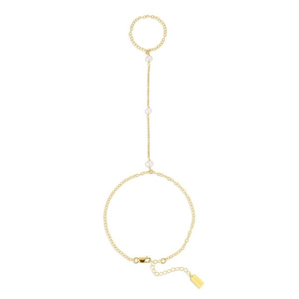 セットアンドストーンズ レディース アクセサリー ブレスレット・バングル・アンクレット Set Stones Bobbi Pearl Hand Chain Gold ゴールド