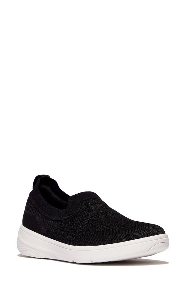 フィットフロップ レディース シューズ スニーカー ニット FitFlop SUPERQ Knit SlipOn Sneaker Black ブラック