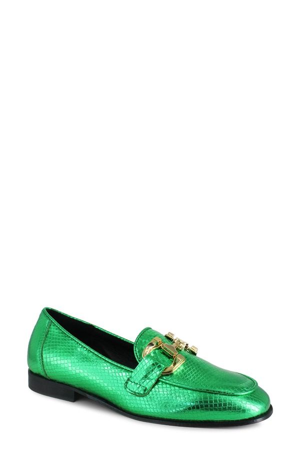ジジ レディース シューズ スリッポン・ローファー ZIGI Gretel Bit Loafer Green Lthr グリーン