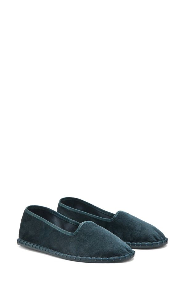 マンゴ レディース シューズ スリッポン・ローファー MANGO Velour Loafer Navy ネイビー 17,140円