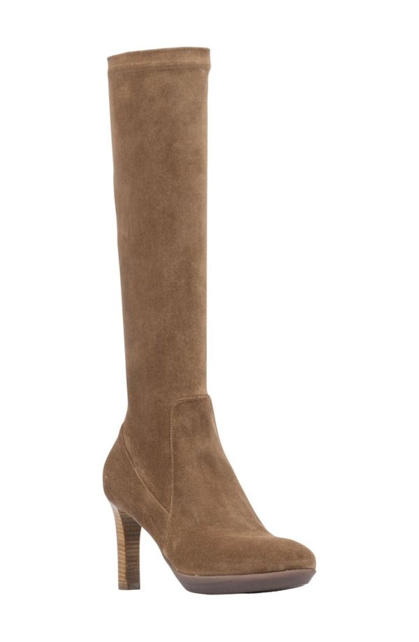 アクアタリア レディース シューズ ブーツ・レインブーツ Aquatalia Rhumba Weatherproof Knee High Boot Champagne Suede シャンパン