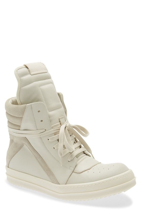 リックオウエンス レディース シューズ スニーカー Rick Owens Geobasket High Top Sneaker Dirty Milk Pearl Milk パール