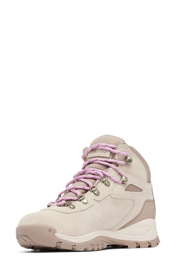 コロンビア レディース シューズ ブーツ・レインブーツ Columbia Newton Ridge Amped Waterproof Hiking Boot Dark Stone Cosmos Beige ストーン