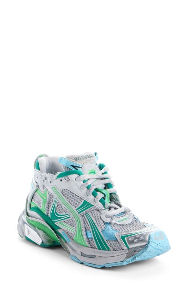バレンシアガ レディース シューズ スニーカー Balenciaga Runner Sneaker Grey Green Blue グレー