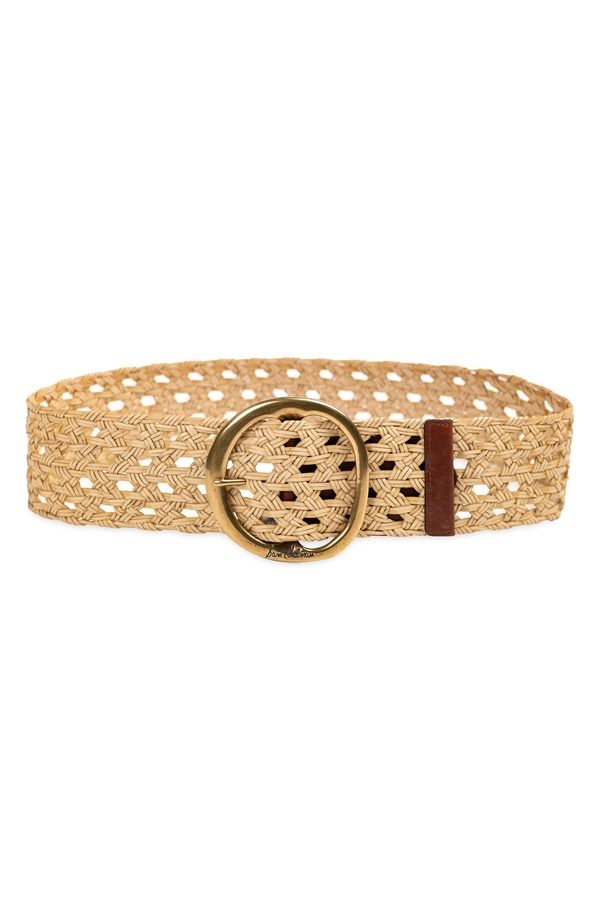 サムエデルマン レディース アクセサリー ベルト レザー Sam Edelman Woven Leather Belt Natural