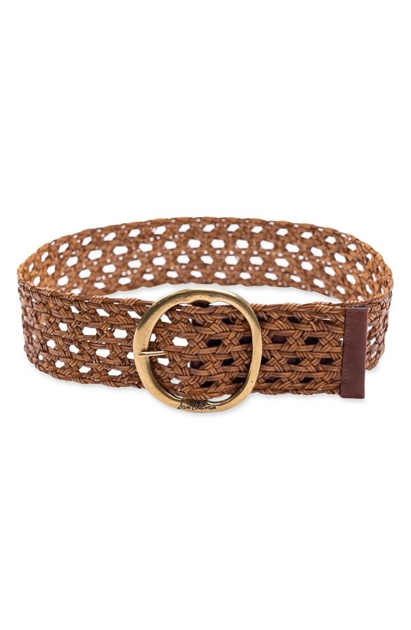 サムエデルマン レディース アクセサリー ベルト レザー Sam Edelman Woven Leather Belt Brown ブラウン