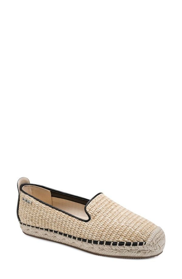 ダナ キャラン ニューヨーク レディース シューズ パンプス プラットフォーム DKNY Mallandra Platform Espadrille Flat Natural Black ブラック