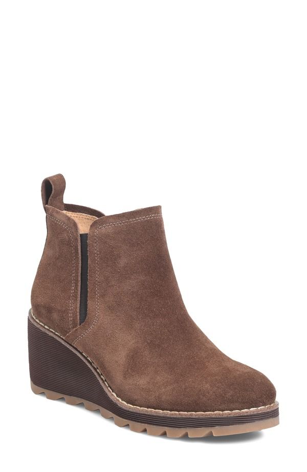 エスエフエフティ レディース シューズ ブーツ・レインブーツ Sfft Emma Wedge Boot Brown Suede ブラウン