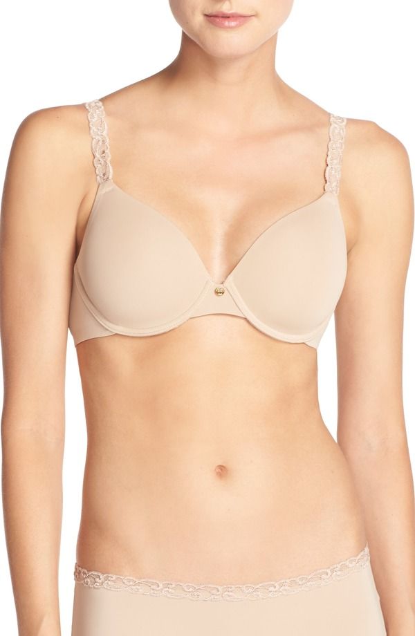 ナトリ レディース トップス Tシャツ Natori Pure Luxe Underwire TShirt Bra Cafe