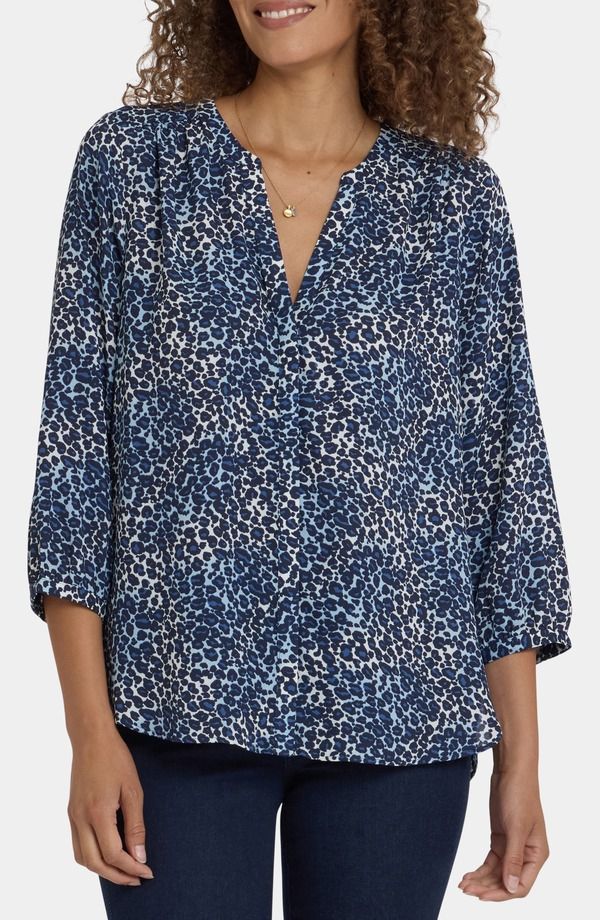 エヌワイディージェイ レディース トップス シャツ NYDJ Pintuck Top Indigo Cat インディゴ
