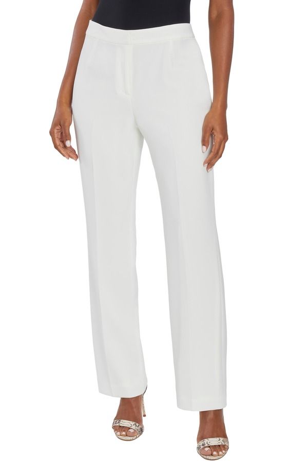 カスパール レディース ボトムス レギンストレート パンツ KASPER Vanilla Ice Straight Leg Pants Vanilla