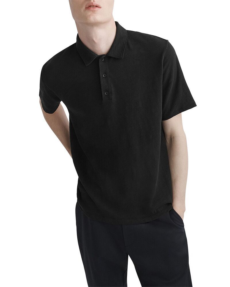 ラグアンドボーン メンズ トップス ポロシャツ rag bone Classic Flame Polo Black ブラック
