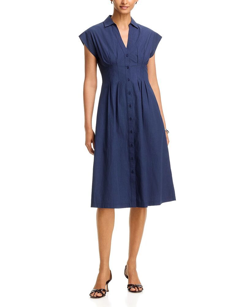エリアスターズ レディース トップス ワンピース Area Stars Tia Button Front Dress Navy ネイビー