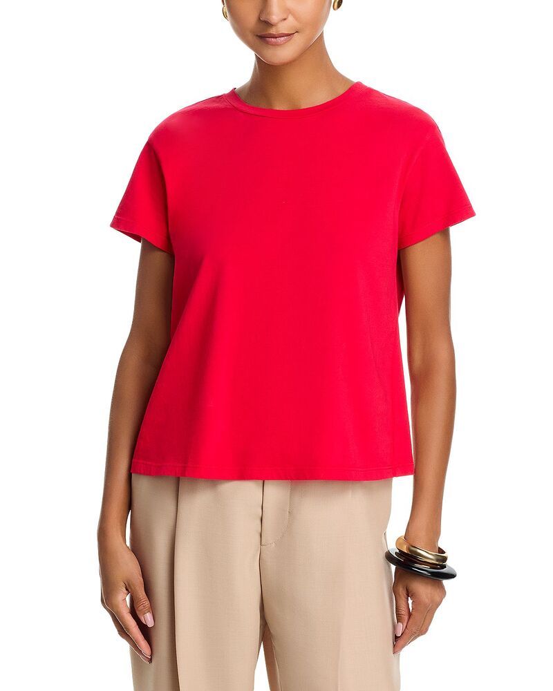 ヴェルヴェットバイグラハムスペンサー レディース トップス Tシャツ クルーネック Velvet by Graham Spencer Short Sleeve Crewneck Tee Rio Red レッド