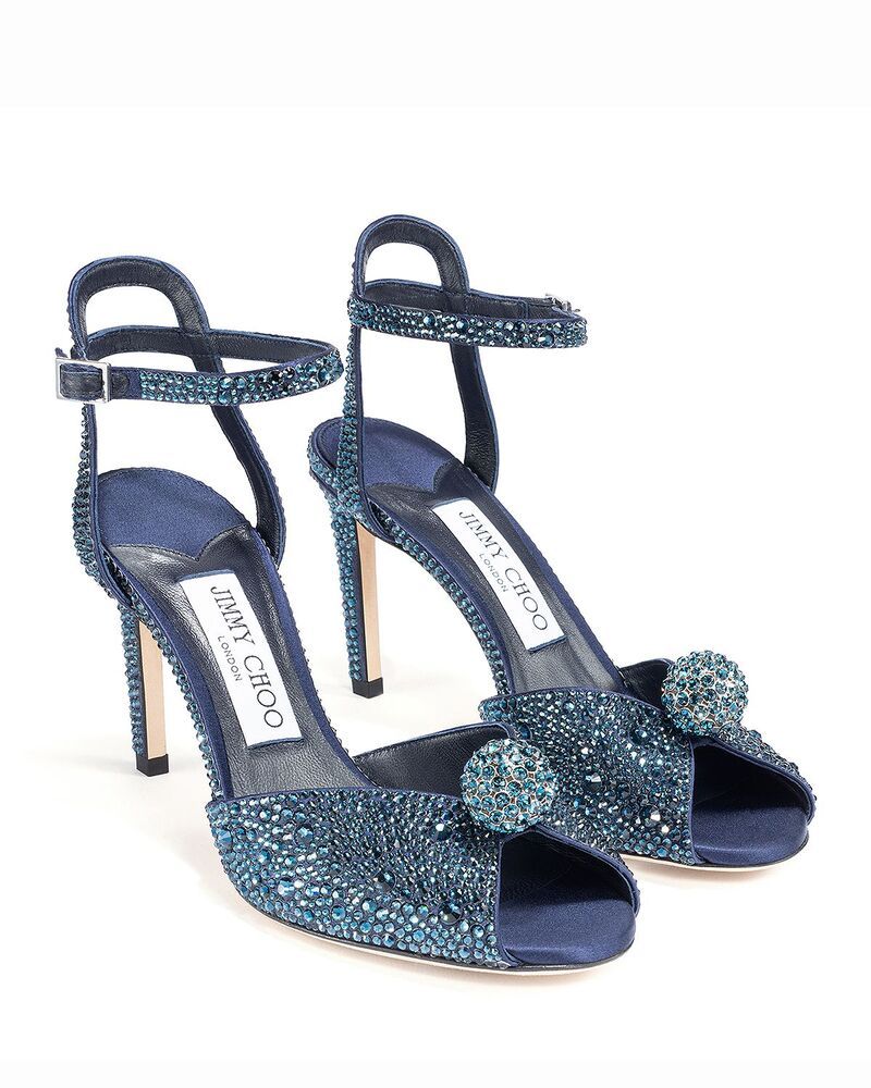 ジミーチュー レディース シューズ サンダル Jimmy Choo Womensacora 85 Sandals MarineCrystal