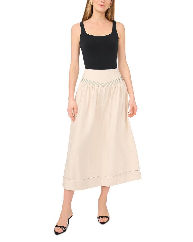 ヴィンスカムート レディース ボトムスカート ミディ VINCE CAMUTO Trappuntoke Midi Skirt Soft Cream クリーム