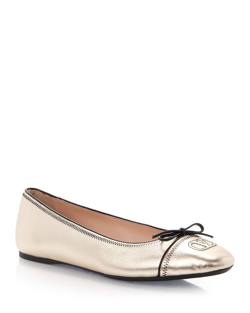 ヴァレンティノ レディース シューズ パンプス Valentino Garavani Womens Ballet Flatsilver Metallic シルバー