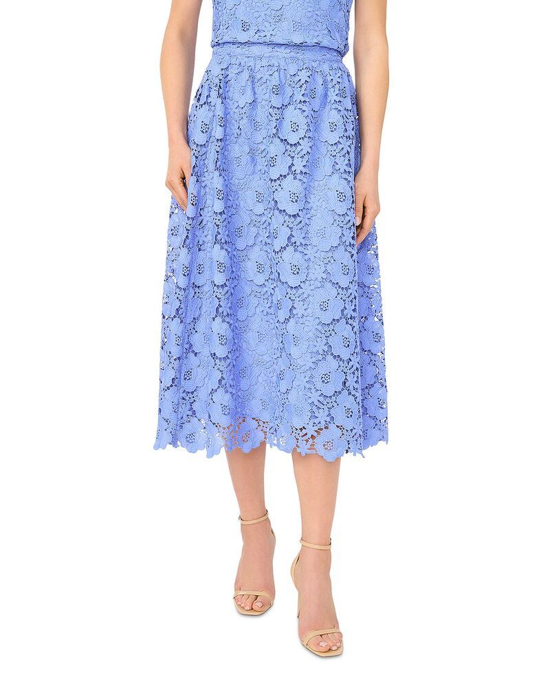 セセ レディース ボトムスカート A ライン ミディ レース CeCe Midi Lace ALine Skirt Bellflower Blue ブルー