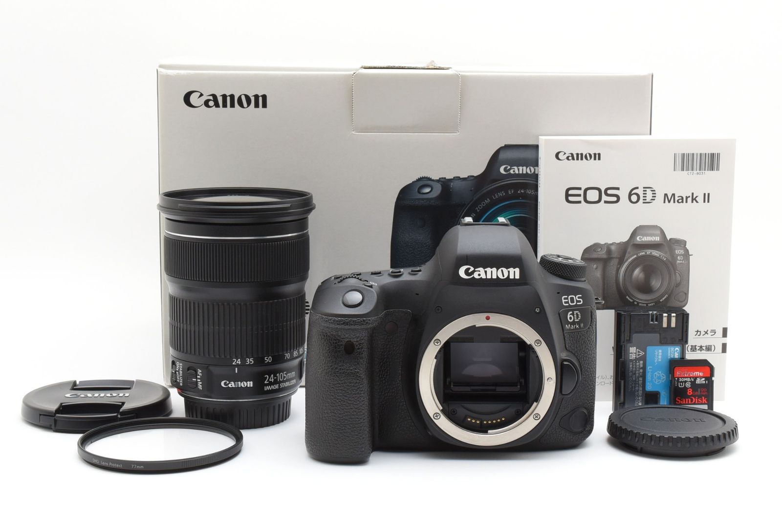 実用品 箱あり Canon キャノン EOS 6D MARK II / EF 24-105mm F3.5-5.6 IS STM レンズキット デジタル一眼カメラ #4189