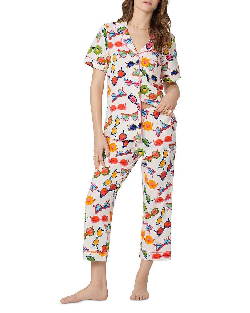 ベッドヘッドパジャマ レディース アウター パーカー・スウェット コットン クロップド ジャージー BedHead Pajamashort Sleeve Classicotton Stretch Jersey Cropped Pajama Set Made I