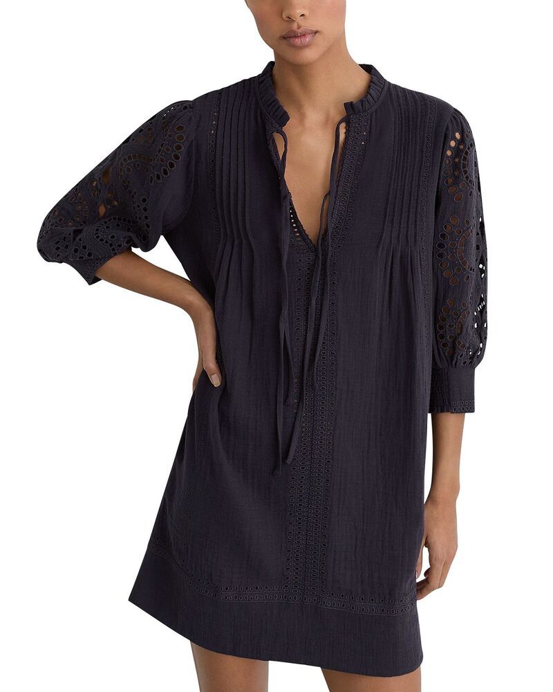 レイス レディース トップス ワンピース REISS Gia Dress Navy ネイビー