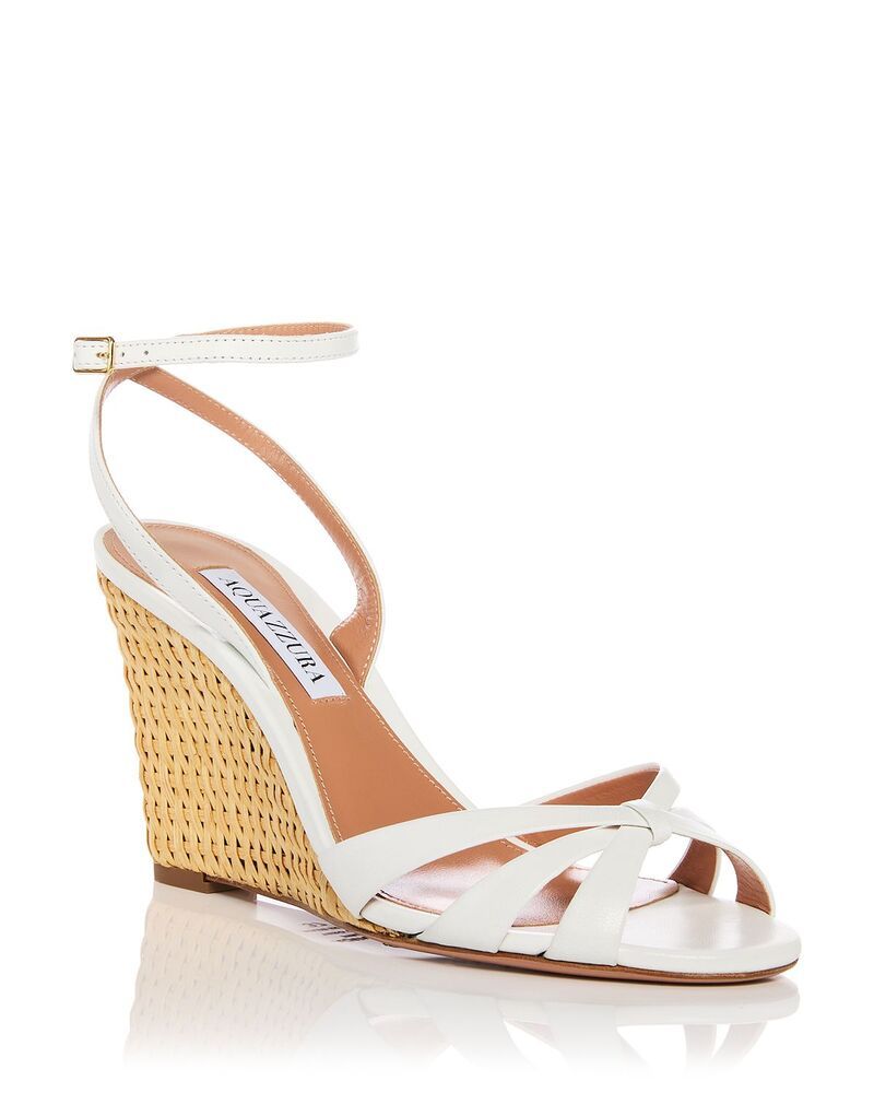 アクアズーラ レディース シューズ サンダル Aquazzura Womens Tati 85 Wedge Sandals Optic White ホワイト