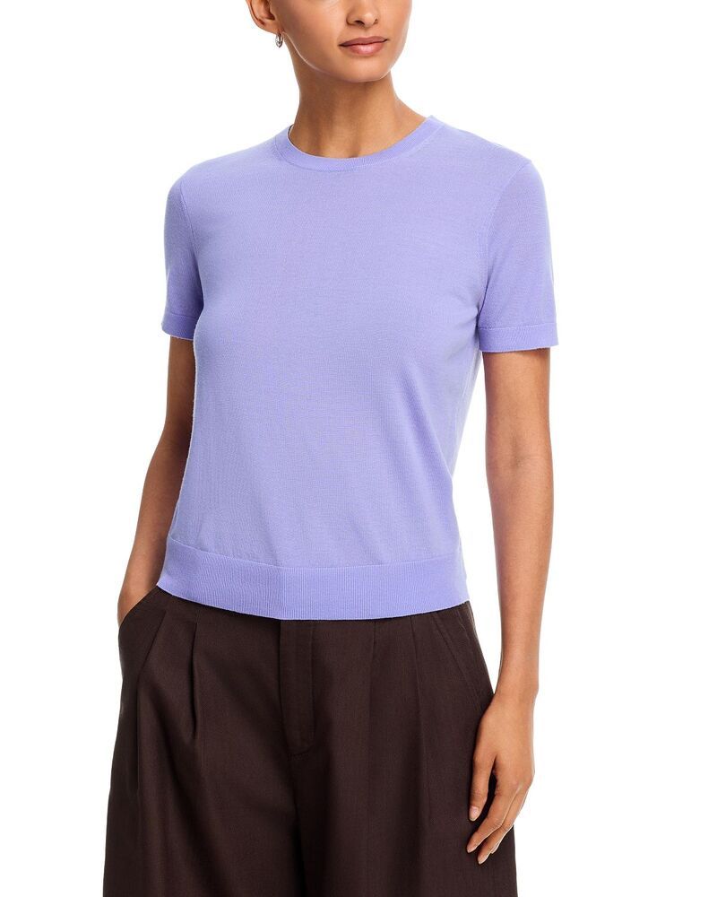 セオリー レディース トップス シャツ ウール Theory Lightweight Wool Short Sleeve Top Lavender Glow ラベンダー