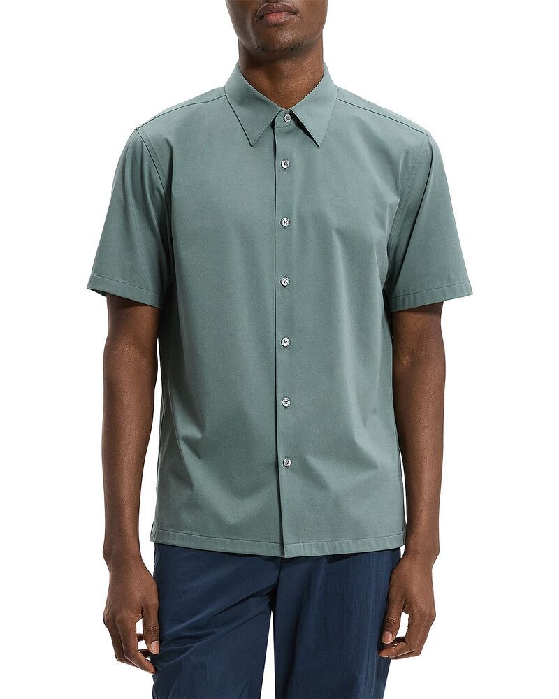 セオリー メンズ トップス シャツ レギュラーフィット Theory Irving Regular Fit Short Sleeve Shirt Light Pine Grove