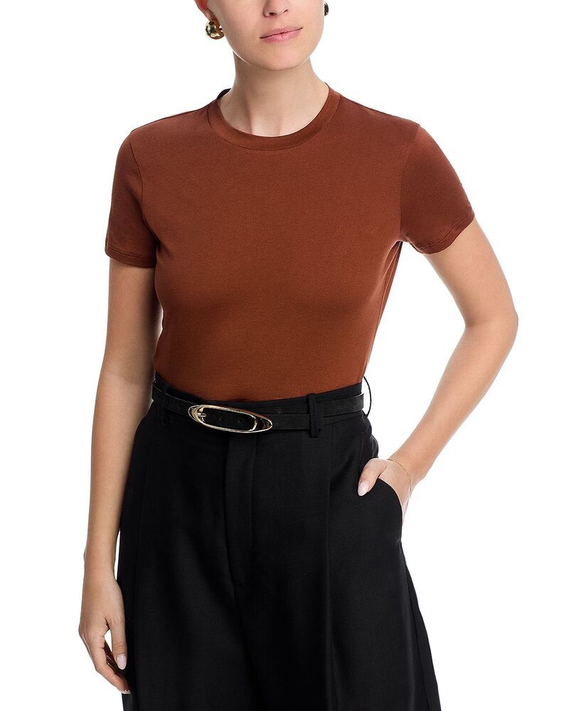 セオリー レディース トップス Tシャツ Theory Apex Tiny Tee Caramel