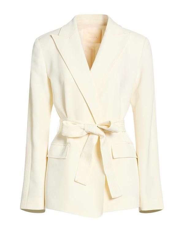 ツインセット レディース アウター ジャケット・ブルゾン テーラードジャケット TWINSET Ivory アイボリー