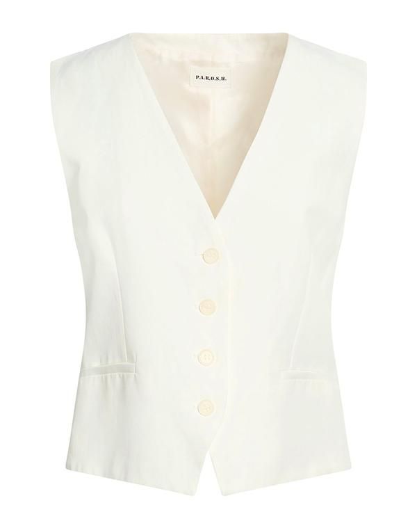 パロッシュ レディース トップス ベスト ジレ PAROSH White ホワイト