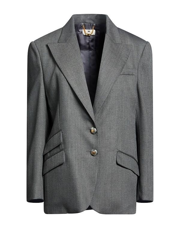 エリザベッタフランキ レディース アウター ジャケット・ブルゾン テーラードジャケット ELISABETTA FRANCHI Gray グレー