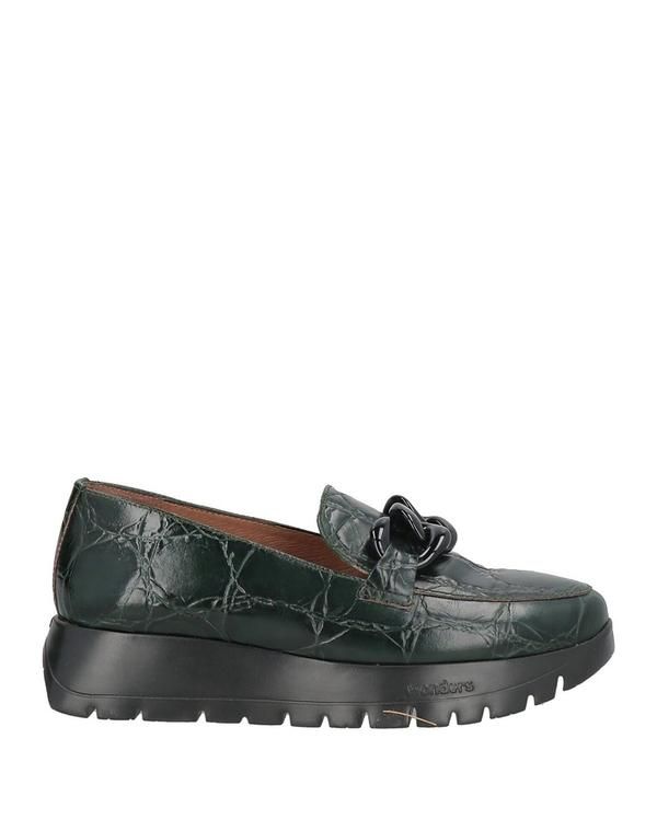 ワンダーズ レディース シューズ スリッポン・ローファー モカシン WONDERS Dark Green グリーン