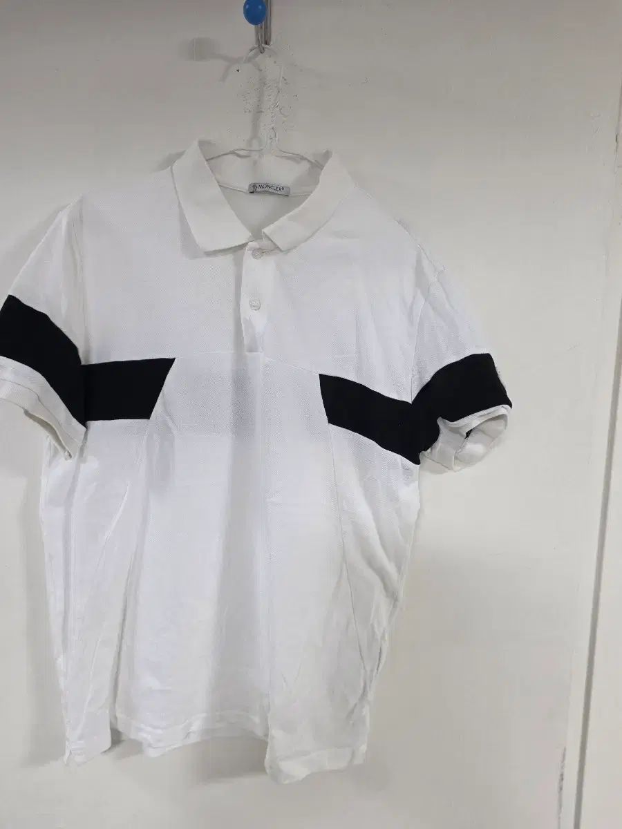 MONCLER モンクレール 白黒 バイカラー 半袖 ポロTシャツ
