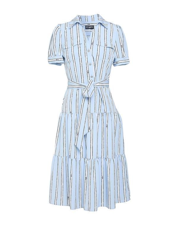 カール ラガーフェルド レディース トップス ワンピース サマードレス KARLAGERFELD Sky Blue ブルー
