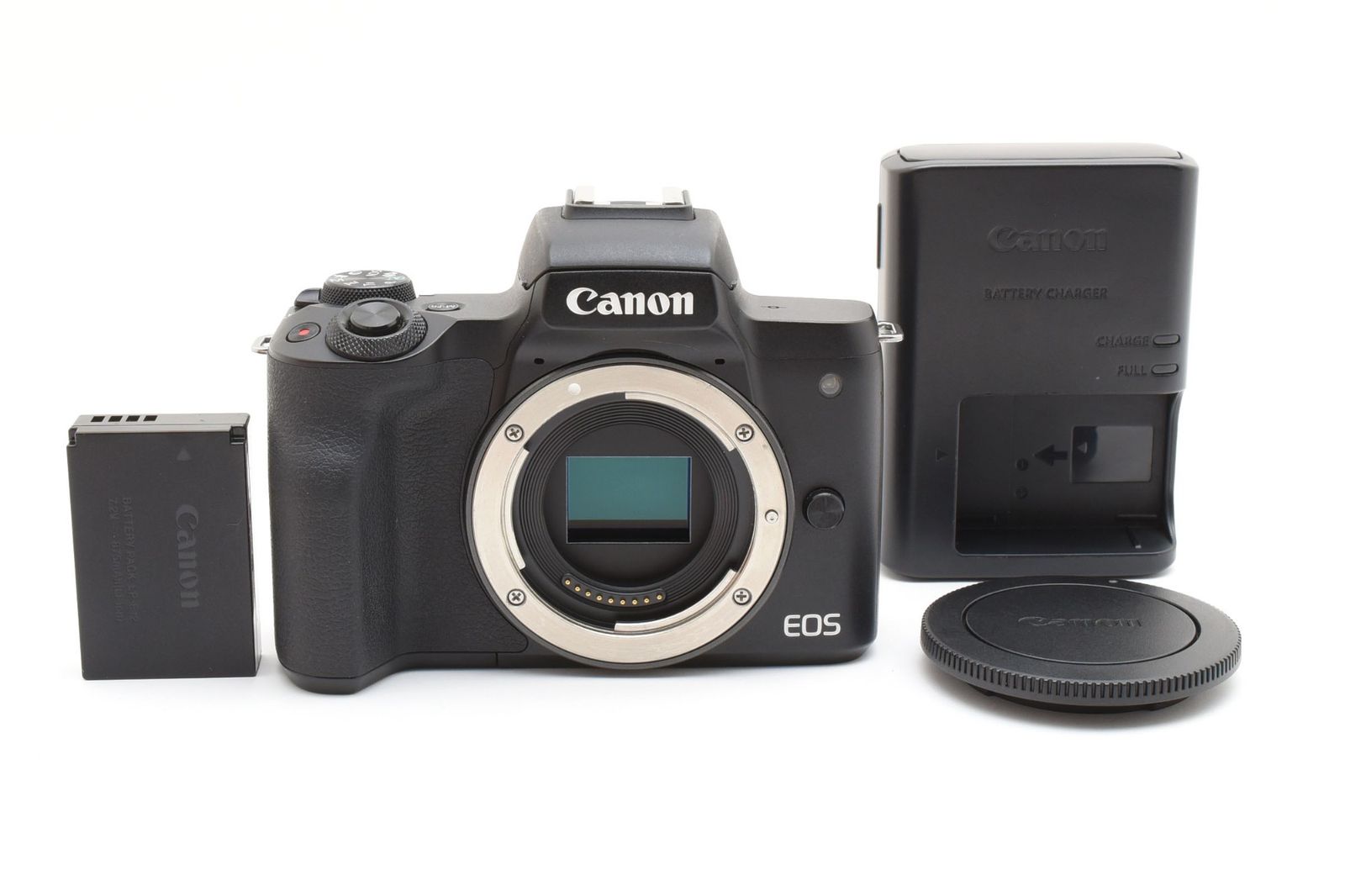 実用光学美品 Canon キャノン EOS Kiss M ボディ 黒 ブラック ミラーレス一眼カメラ #4202