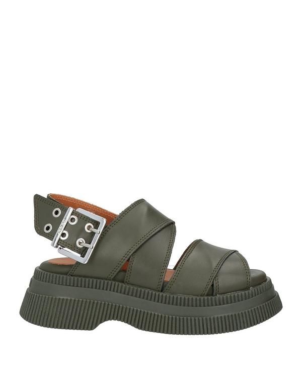 ガニー レディース シューズ サンダル GANNI Military Green グリーン