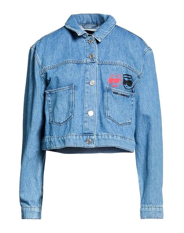 カール ラガーフェルド レディース アウター ジャケット・ブルゾン デニムブルゾン KARLAGERFELD Blue ブルー