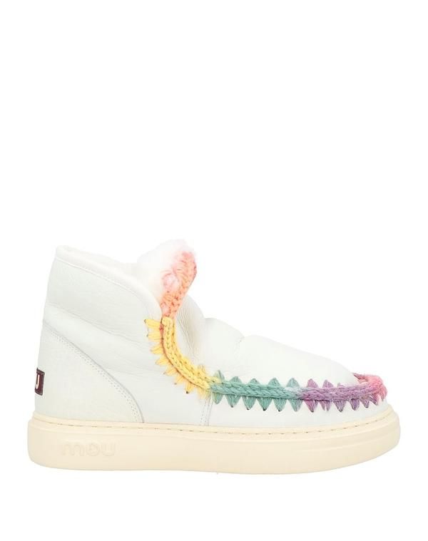 モウ レディース シューズ ブーツ・レインブーツ ショートブーツ MOU Off White オフホワイト